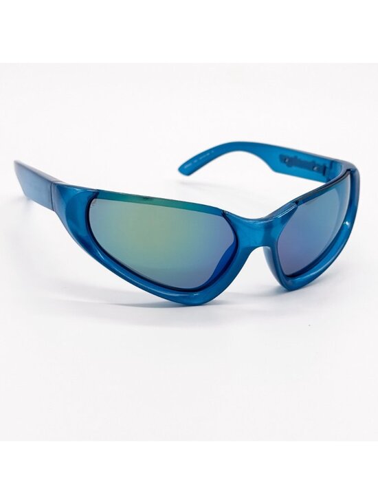 NEW BALENCIAGA BB0202S 003 SUNGLASSES BLUE OVERSIZED WOMEN EYEWEAR BALENCIAGA main image 10